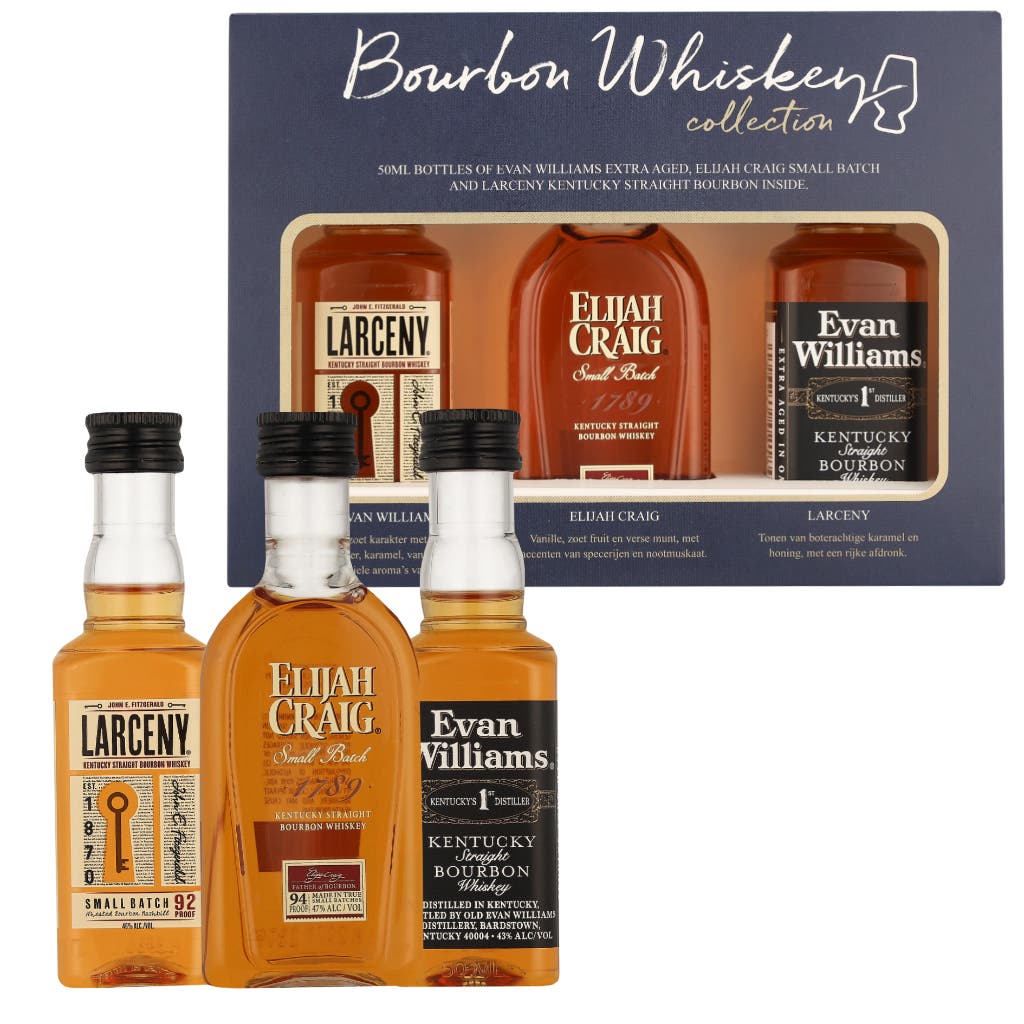 Heaven Hill Miniature Bourbon Whiskey Collection Set 15cl