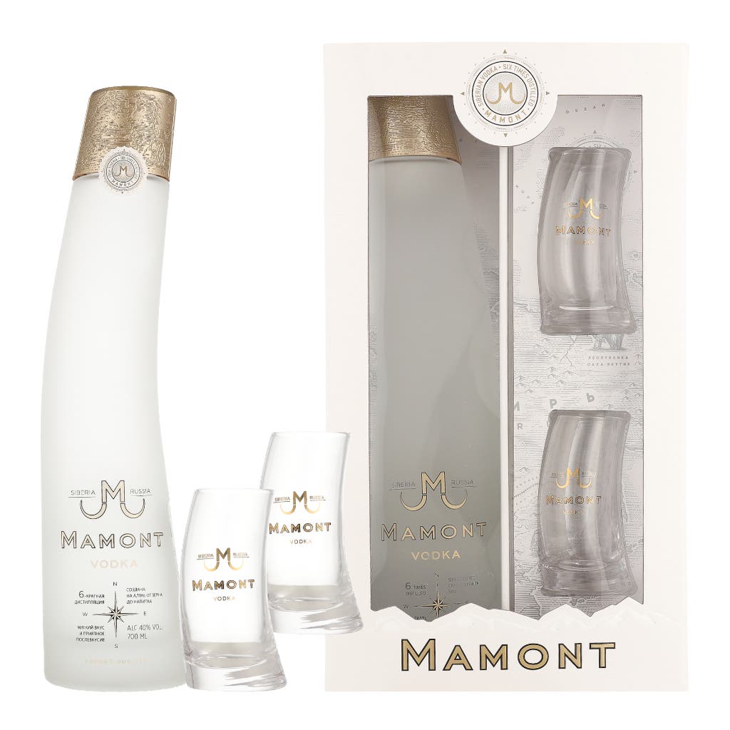 Mamont Vodka + 2 Shotglasses 70cl